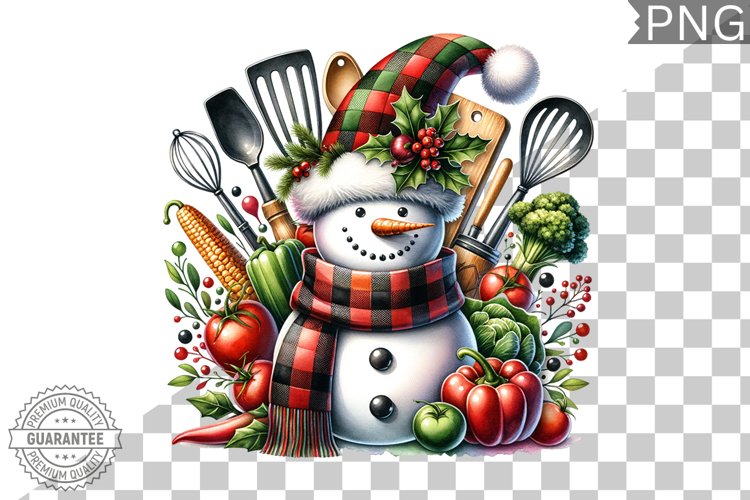 Christmas Snowman Sublimation - Clipart PNG Design