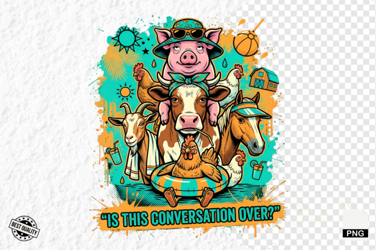 Farm Animals PNG Sublimation - Summer Animal