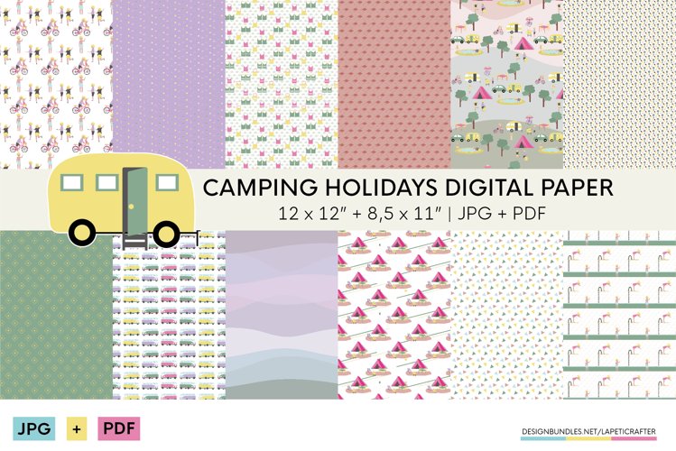 Summer camping papers Adventure scrapbook paper packs (1352575