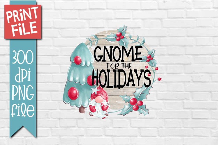 Christmas Gnome Sublimation Design