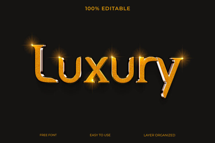 Luxury 3D Text Effect PSD with Editable Style (5396853)