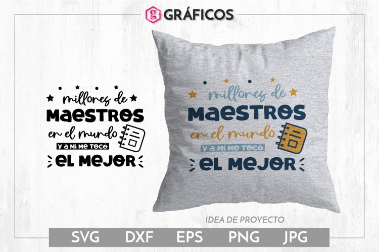 Millones de maestros en el mundo y a mí me tocó el mejor SVG example image 1