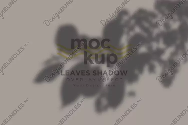 Leaves Shadow Overlay Effect Mockup