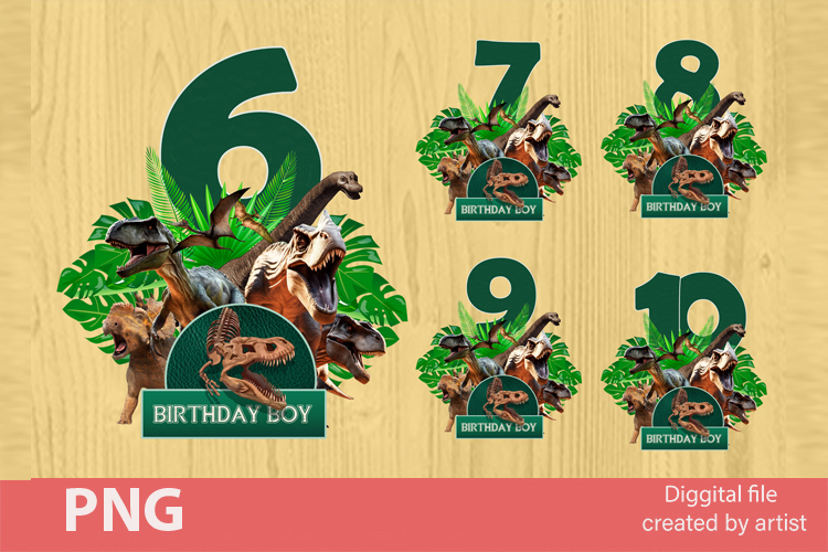 Dinosaurs birthday boy png, birthday dinosaurs png, bundle