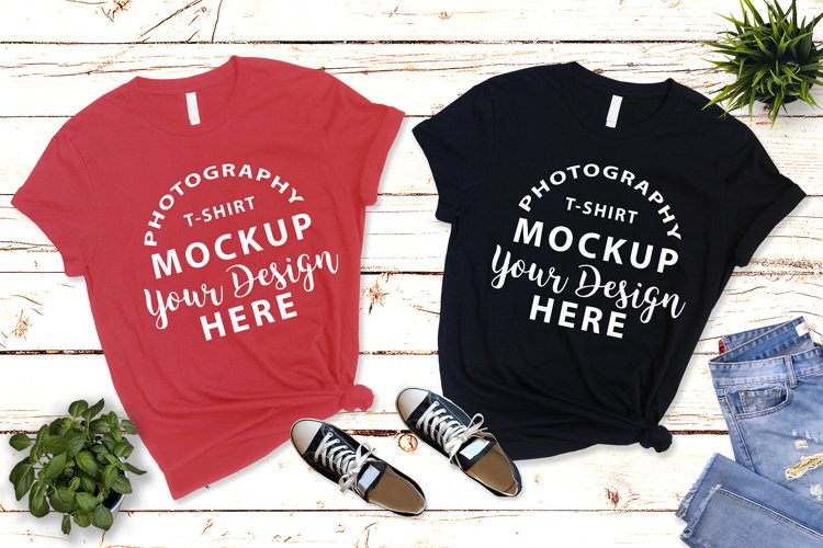 Black Tshirt Mockup Image 17