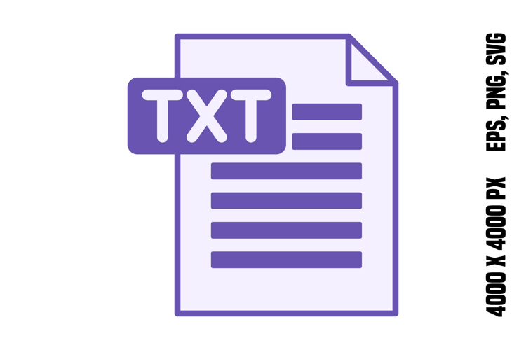 Colored Text File Icon