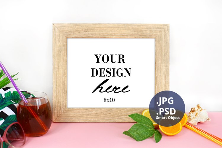 Landscape Frame 8x10 Summer mockup PSD, Summer Mockup PSD example image 1