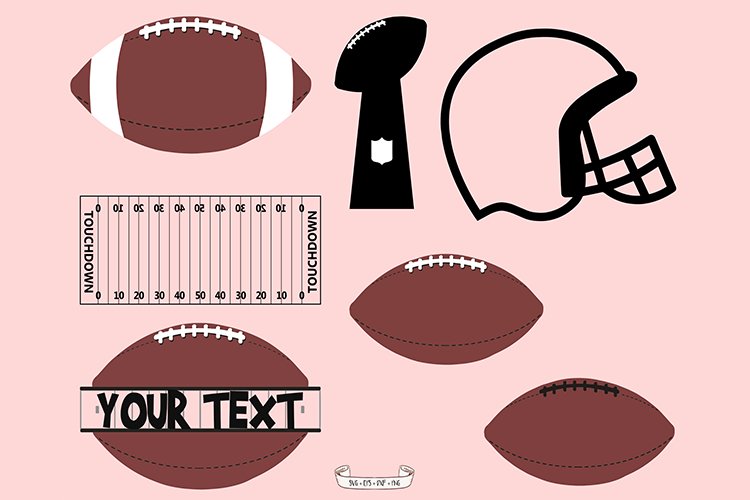 Football SVG, Football Frame,football,ball,america example image 1