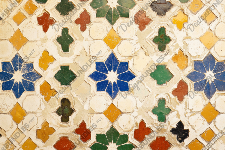 Moroccan Tiles Background Wallpaper