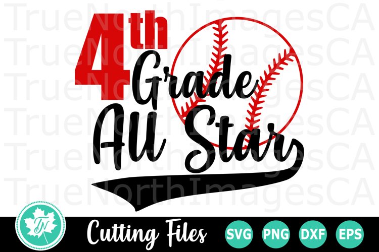 4th Grade All Star - A School SVG Cut File example image 1