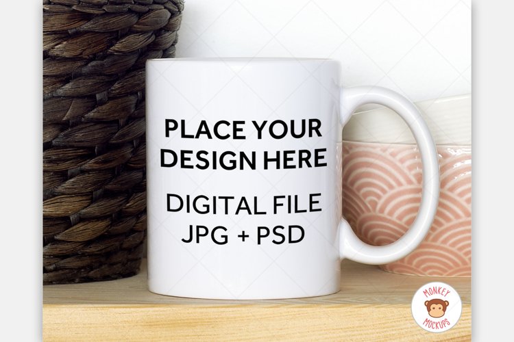 Mug Mockup - White 11 Oz Coffee Mug Mockup example image 1