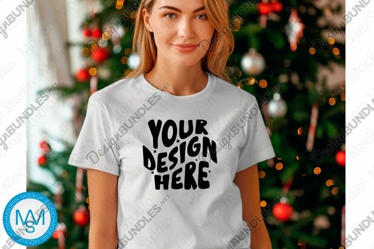 White Tshirt Mockup Image 22
