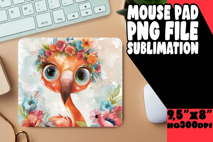 Flamingo Mouse Pad Design for Spring