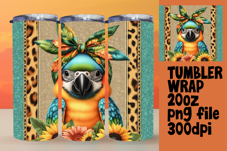 LUXURIOUS 20oz PNG Tumbler Template , Cute Animals