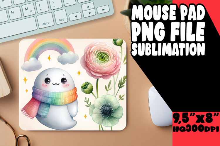 VIBRANT DESK MAT PNG INSPIRATION, Cute Ghost