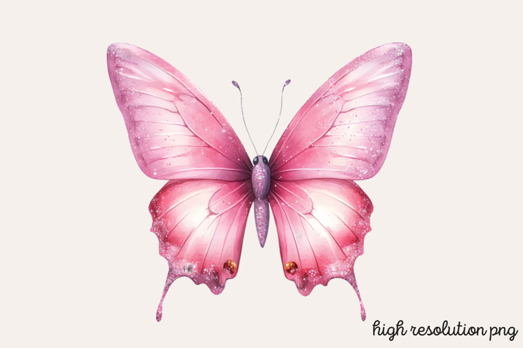 Pink Butterfly Clipart Image 4