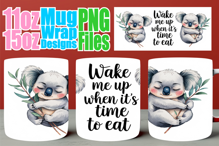 Radiant mornings sublimation mug wrap, Funny Animals