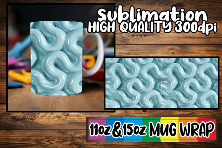 Dynamic 3D Fantasy: Abstract Mug Art 11oz/15oz