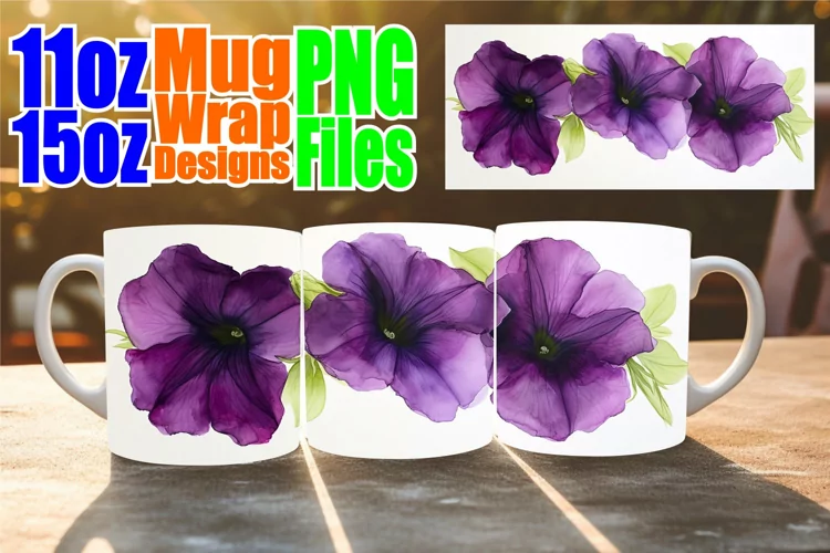 Petal Paradise Mug Wrap: Spring Floral Delight