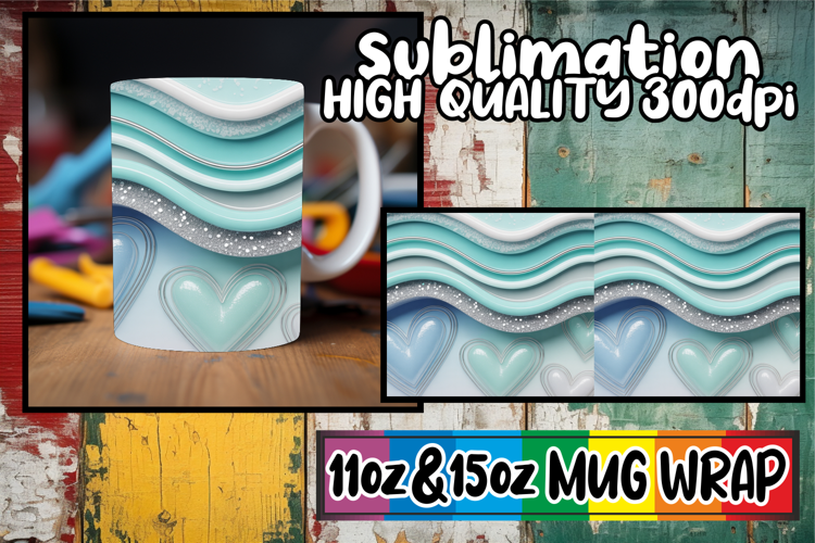 Graceful days sublimation mug wrap, Pattern