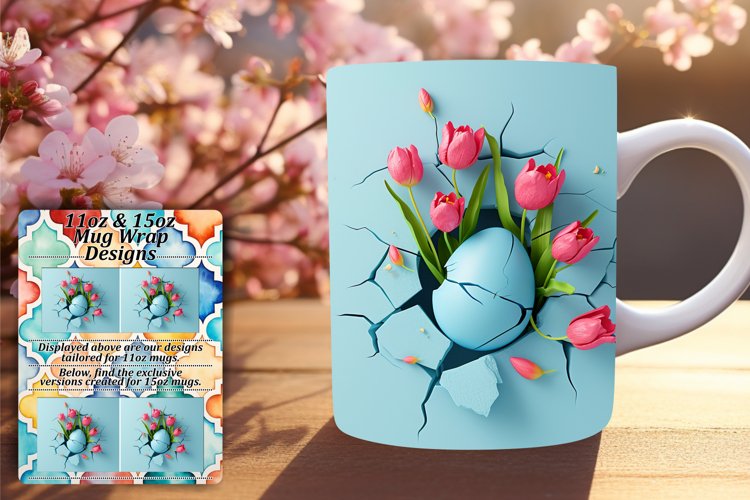 Easter Meadow Floral Magic Mug Wrap