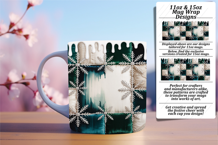 Whimsical 15oz Mug Wrap Png Artwork , Christmas