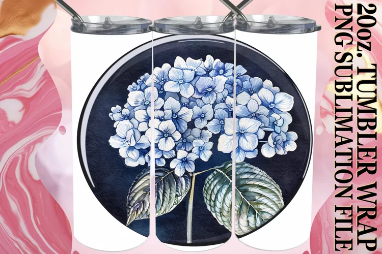 Denim Flower Tumbler Design Spring 20oz