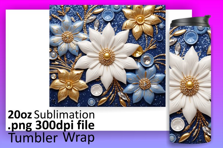 Vibrant Winter Wonders: 3D Christmas Tumbler Wrap