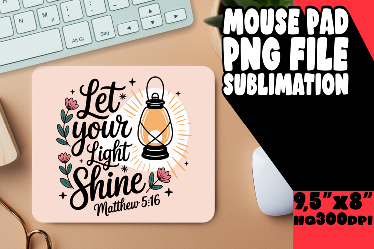 Joyful Mouse Pad PNG Design, Religious