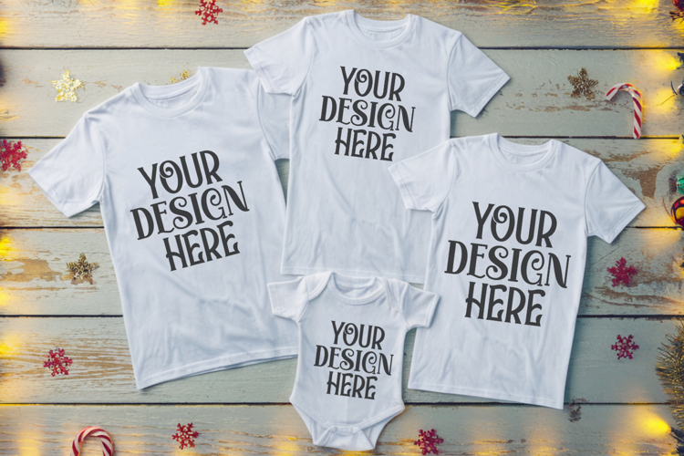 Christmas Family Matching Group T-Shirt Mockup