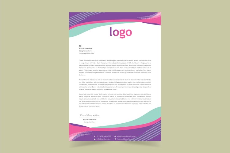 Creative Modern Letterhead Design Templates Vector example image 1