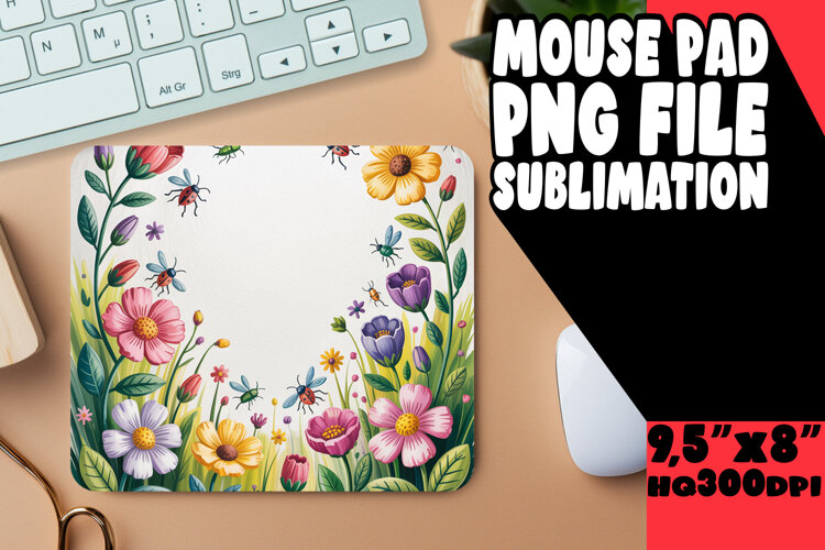 whimsical MOUSE MAT Fun Ideas, Flowers example image 1