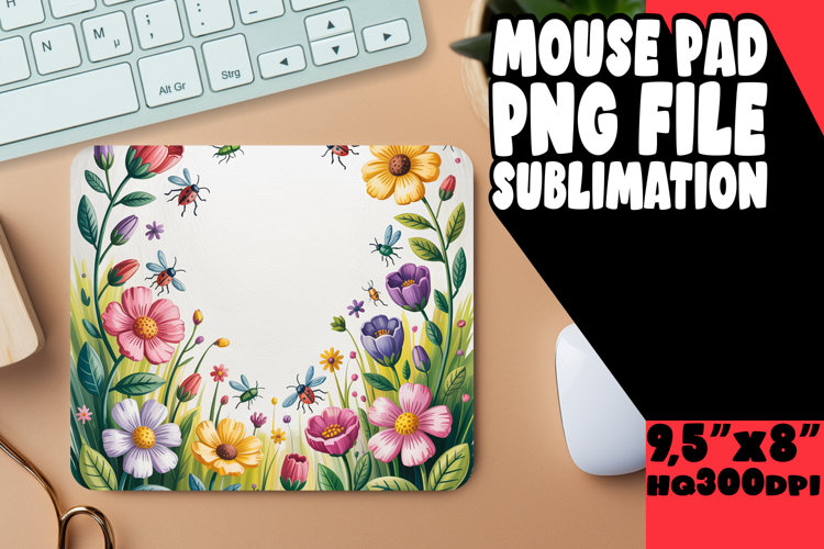 whimsical MOUSE MAT Fun Ideas, Flowers
