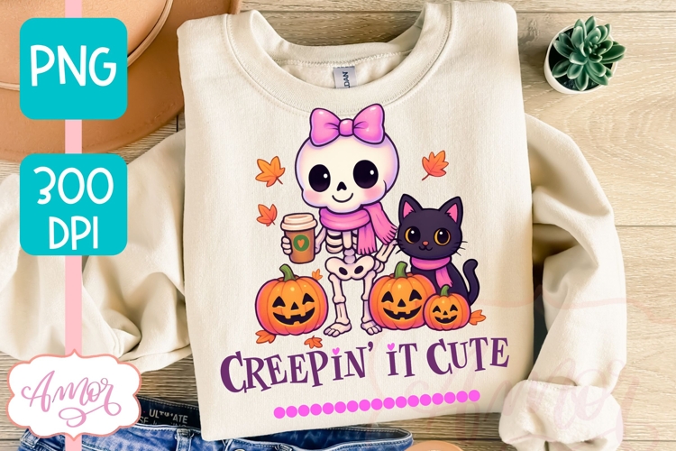 Cute Skeleton shirt PNG, Cute Halloween shirt PNG