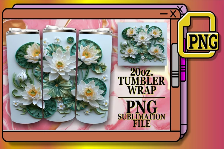 Enchanting Dreamy Vibrant Spring Flower 3D 20oz Design