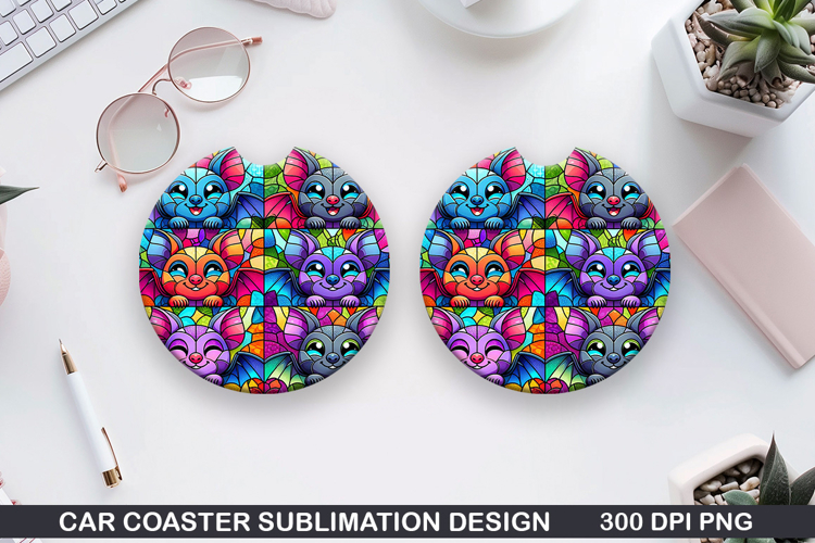 Car Coaster Sublimation| Halloween Coaster PNG Design
