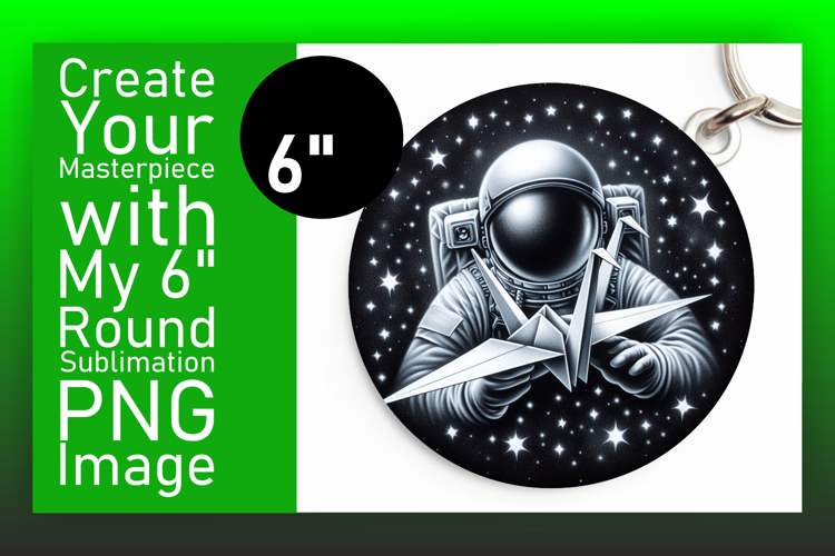 Elegant Circle Design for Sublimation , Astronaut