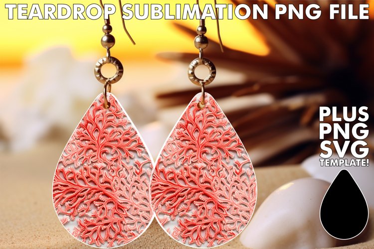 Vibrant Sublimation Teardrop Earrings