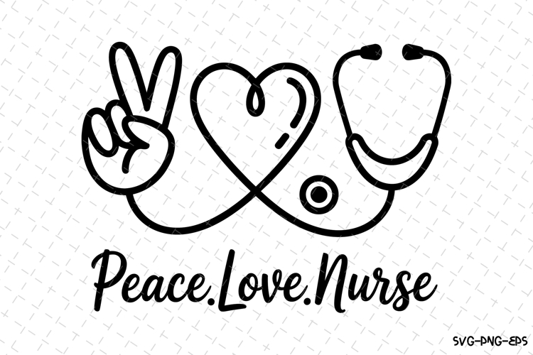 Peace Love Nurse Svg Image 7