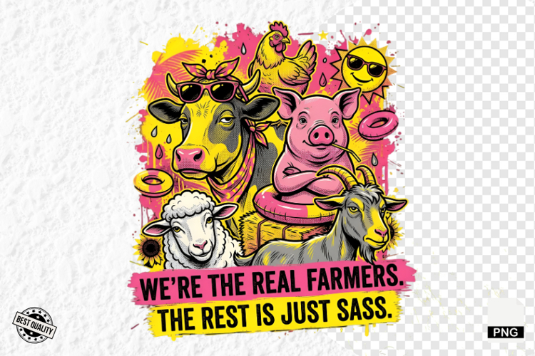 Farm Animals PNG Sublimation - Summer Animal