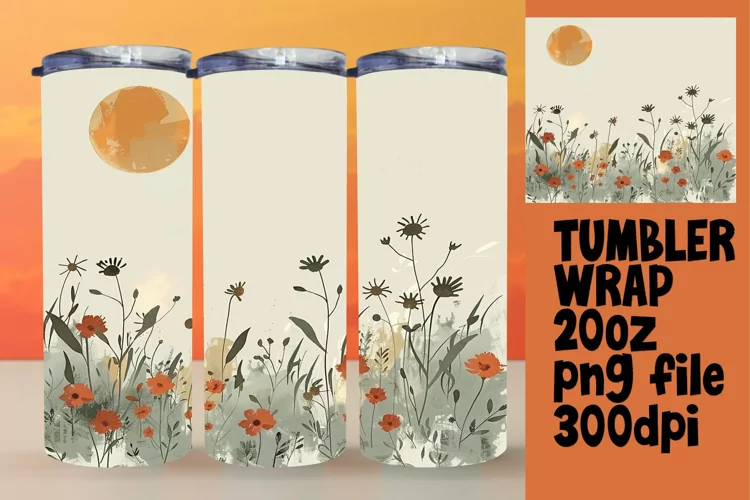 Modern Boho Tumbler Wrap - Minimalist Style 20oz