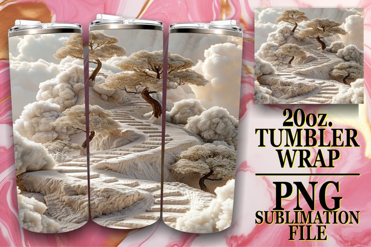 3D Beauty View Sublimation Tumbler Design - 20oz example image 1
