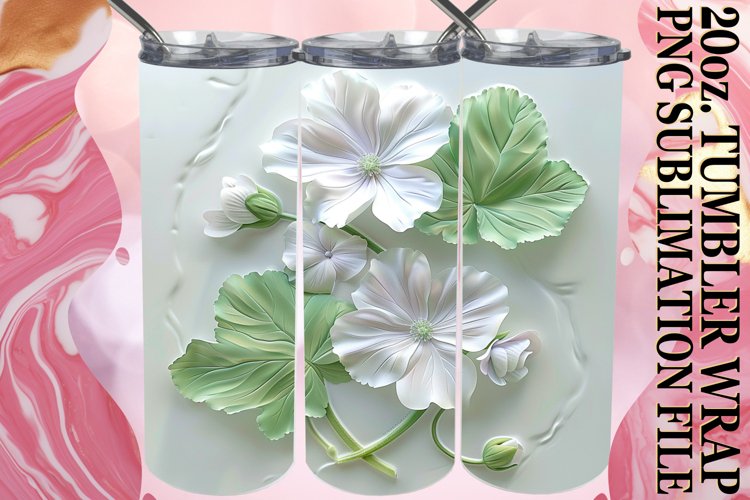 Petal Elegance: Sublimation 20oz Tumbler example image 1