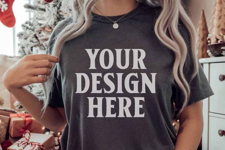 Pepper Christmas Comfort Colors 1717 Mockups, CC 1717 m
