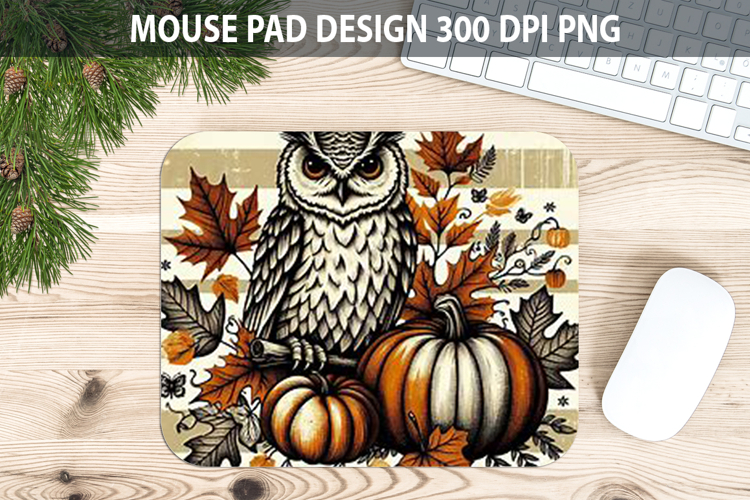 Owl Mouse pad Sublimation - Thanksgiving PNG Design