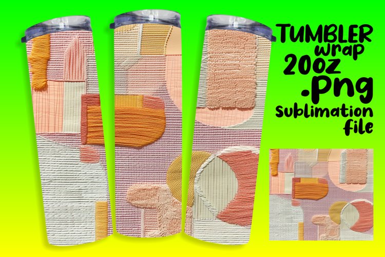 Funky Colorful Patterned Tumbler Sleeve example image 1