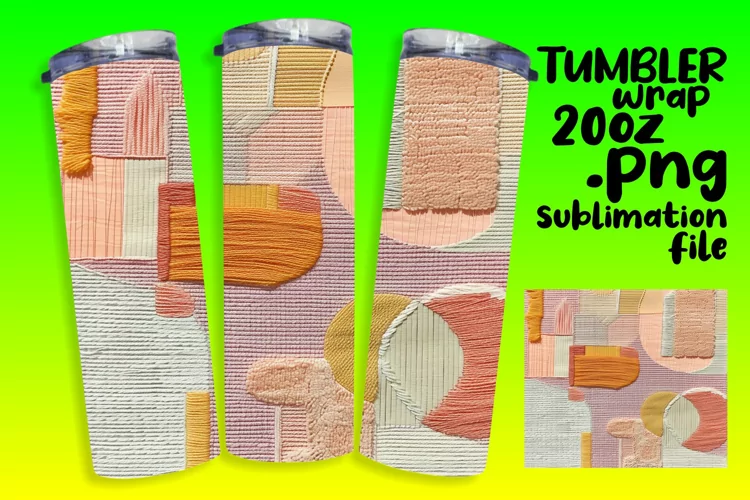 Funky Colorful Patterned Tumbler Sleeve