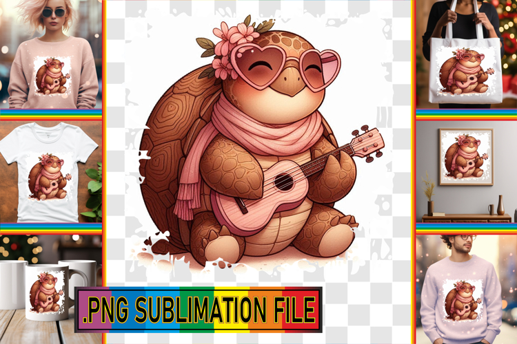 Enchanted TSHIRT Art PNG, Turtle
