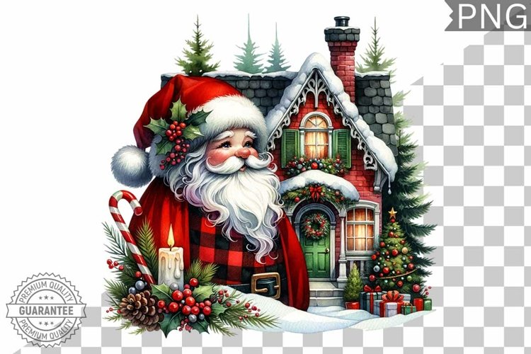 Christmas Santa Sublimation - Clipart PNG Design example image 1