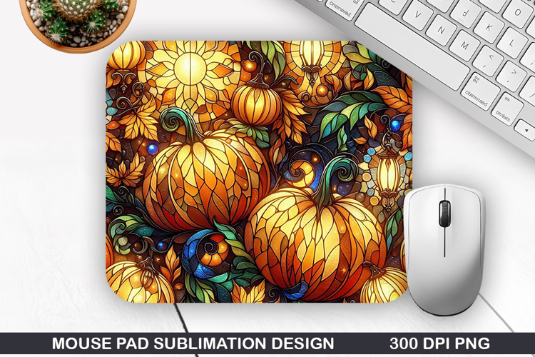 Pumpkin Mouse Pad Sublimation, Halloween Mouse Pad PNG